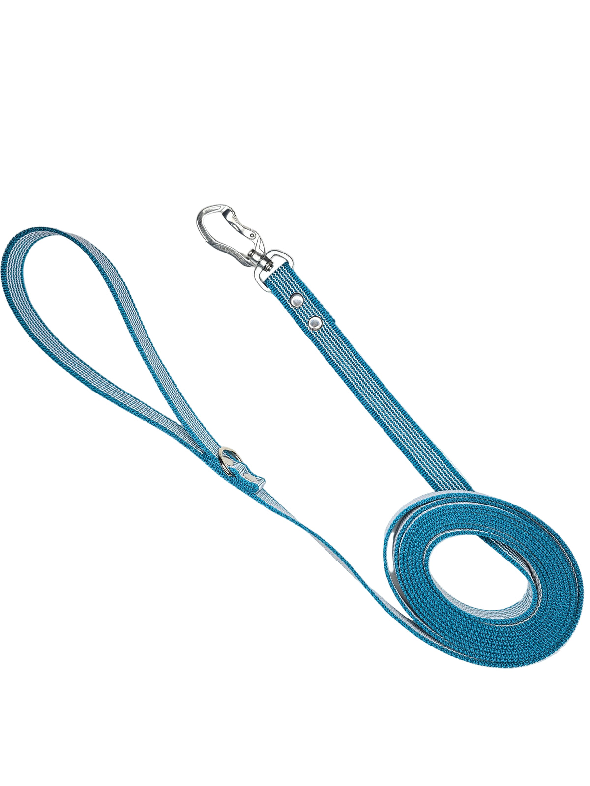 Rubberised leash - Blue