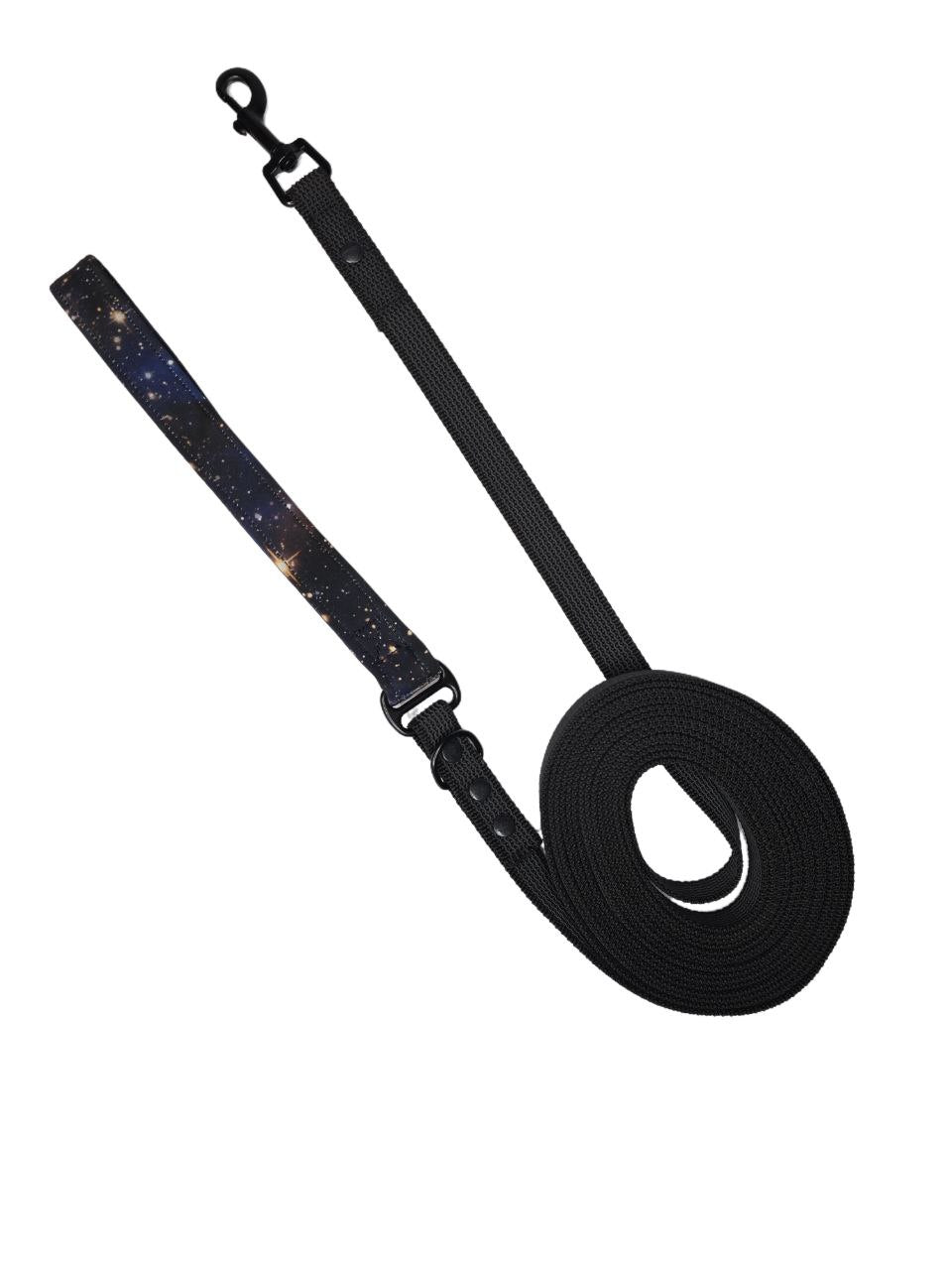 Leash- Black with Galaxy handle, 5m